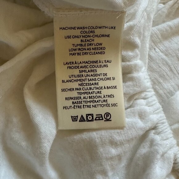 Free People Smocked Open Back Peplum Cotton Top Size M Ivory/White - Picture 3 of 4